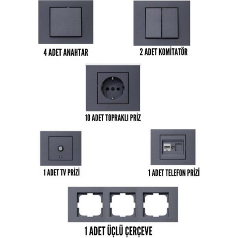 Ovivo Grano F�me Anahtar & Priz Set Ovivo-F�me